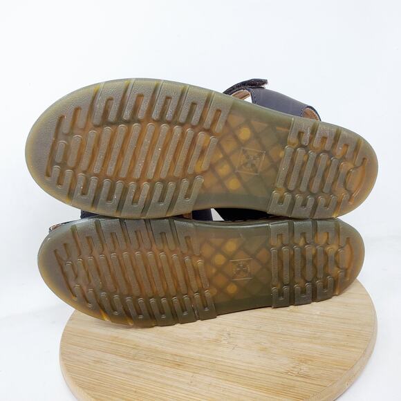 Dr Martens Sandals Womens 6 Moby Brown Leather Chunky Platform Fisherman Shoes - Picture 10 of 12